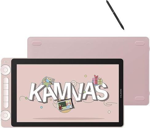 تابلت الرسم HUION Kamvas 13 (Gen 3) باللون الوردي مع حزمة شاشة مع قلم HUION Slim PW600S in Saudi Arabia