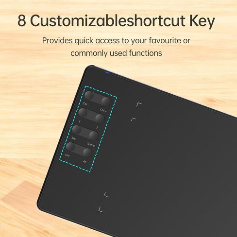 Graphics Drawing Tablet, Active Area with 16384 Pressure Levels and 8 Shortcut Keys, Compatible with Win macOS for Digital Artists Designers Students (P5) in Kuwait