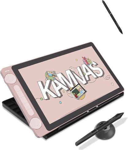 تابلت الرسم HUION Kamvas 13 (Gen 3) باللون الوردي مع حزمة شاشة مع قلم HUION Slim PW600S in Saudi Arabia
