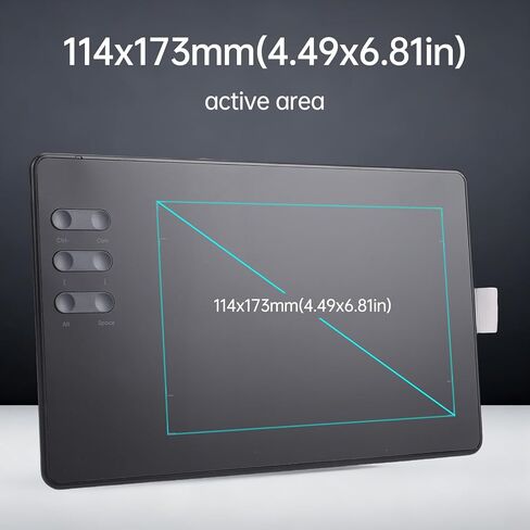 تابلت رسم الرسومات Fafeicy، منطقة رسم 4.49 × 6.81 بوصة مع مستويات ضغط 16384، 6 مفاتيح اختصار، قلم خالٍ من البطارية، متوافق مع Win Mac Illustrator (P3) in Saudi Arabia
