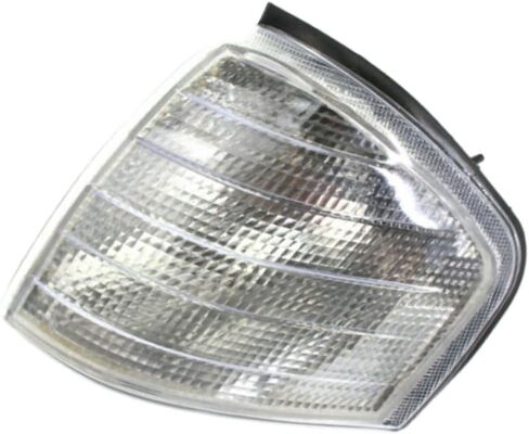 Turn Signal Corner Lamp Lens Cover, Front Left + Right Parking Light Cover, Compatible with Mercedes Benz C Class W202 1994-2000, Amber Lens Left Driver Side in Saudi Arabia