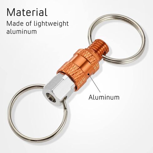 Quick Release Keychain Detachable Key Ring Pull Apart Keychain w/ 2 Split Ring Detachable Key Chain Key Attachment in Saudi Arabia