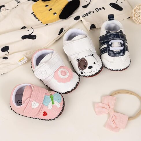 Baby Boys Girls Shoes Toddler Non-Slip Rubber Sole First Walking Sneakers Infant Cartoon Crib Shoes in Saudi Arabia