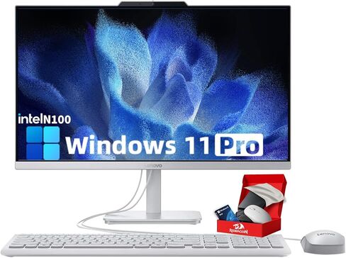 كمبيوتر مكتبي Lenovo AIO 24 بوصة FHD الكل في واحد للمكتب المنزلي، معالج Intel، ذاكرة وصول عشوائي 32 جيجابايت، 1 تيرابايت PCIe SSD، WiFi 6، بلوتوث 5.2، HDMI، RJ-45، لوحة مفاتيح وماوس، Windows 11 Professional in Kuwait