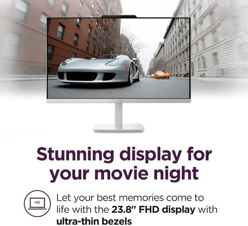 Lenovo AIO 24" FHD All-in-One Desktop Computer for Home Office, Intel Processor, 32GB RAM, 1TB PCIe SSD, WiFi 6, Bluetooth 5.2, HDMI, RJ-45, Keyboard and Mouse, Windows 11 Professional in Saudi Arabia