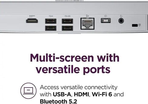 Lenovo AIO 24" FHD All-in-One Desktop Computer for Home Office, Intel Processor, 32GB RAM, 1TB PCIe SSD, WiFi 6, Bluetooth 5.2, HDMI, RJ-45, Keyboard and Mouse, Windows 11 Professional in Saudi Arabia