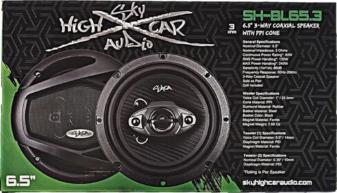 Sky High Car Audio BL65.3 6.5 بوصة محوري 3 أوم (زوج) in Saudi Arabia