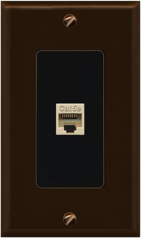 [1 Ports] CAT5E-IVORY Wall Plate [Brass/White] in Saudi Arabia