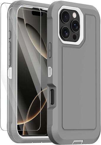 Annymall for iPhone 16e Case with 2 Screen Protector,Shockproof Drop Protection Full Body Heavy Duty 3 Layer Military Rugged Durable Phone Cover for Apple iPhone 16e 6.1 inch 2025 (Pink) in Saudi Arabia