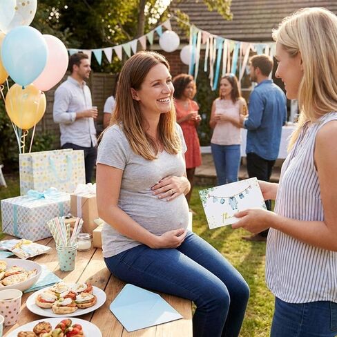 25 حزمة من بطاقات شكر استحمام الطفل، بطاقات شكر من القماش الأزرق مع ملصقات مظاريف للصبي، 4 × 6 بطاقات تهنئة فارغة لحفلة عيد ميلاد الطفل in Kuwait