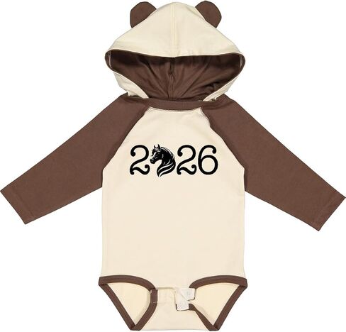 inktastic 2026 New Years Horse Silhouette Long Sleeve Creeper in Saudi Arabia