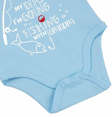 Grandpa Bodysuit for Baby Fishing Baby Bodysuit I Love Grandpa Babies Clothes Unisex in Saudi Arabia