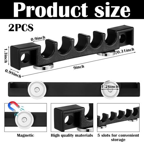 Soulchen 2 Pack Magnetic Ski & Snowboard Car Holder, Keeps Skis & Boards Upright, Protects Vehicle Paintwork from Scratches, Holds up to 5 Skis/Poles, Gifts for Ski Enthusiasts in Saudi Arabia