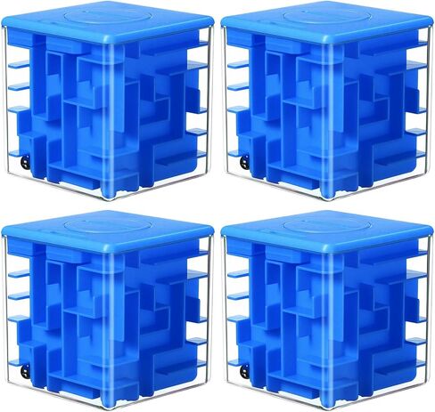 4 Pcs Money Box for Cash Gift Stocking Stuffers Plastic Cash Money Maze Puzzle Box for Adults Christmas Birthday Party Favors (Red) in Saudi Arabia