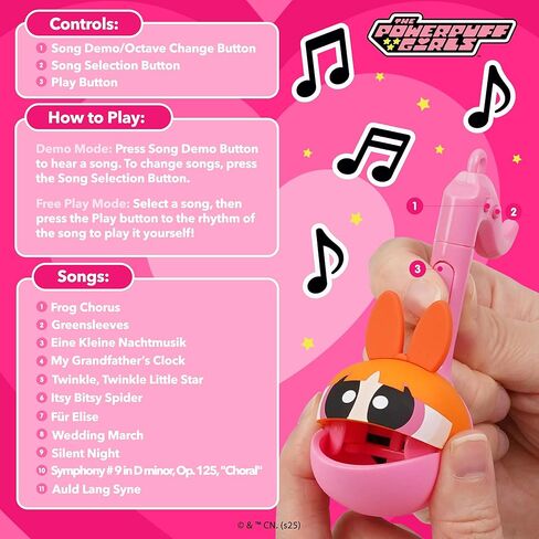 لعبة Otamatone Melody Powerpuff Girls الإلكترونية المحمولة الموسيقية / لعبة المركب من اليابان بواسطة Maywa Denki (مرخصة رسميًا) [تعليمات باللغة الإنجليزية] - Blossom in Kuwait