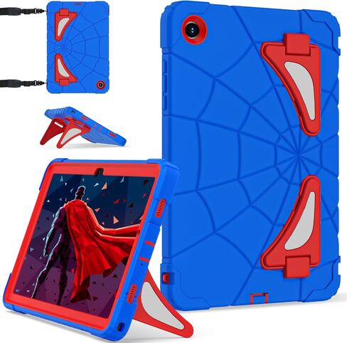 حافظة لجهاز Galaxy Tab A11 Plus /A9 Plus Samsung Tablet A11+ / A9+ 11 بوصة مع واقي شاشة 2026/2024 Galaxy 11 بوصة غطاء سميك مسند زاوية، أحمر أسود in Saudi Arabia