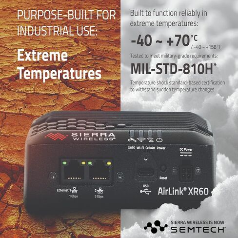 Semtech XR60 Compact 5G/LTE Router | Dual Ethernet | Includes 1-Year AirLink Complete | 4x4 MIMO | for Fleets and Vehicles in Saudi Arabia