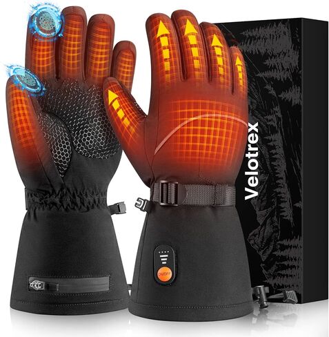 Heated Gloves for Men Women, 7.4V 3000mAh Heated Gloves Rechargeable with Touchscreen, Waterproof Electric Heated Ski Gloves for Winter Outdoor Work Hunting Motorcycling Hiking Skiing in Saudi Arabia
