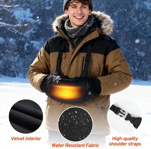 Heated Hand Warmers Pouch with 10000mAh Power Bank Included– 3 Levels Up to 14.5Hrs Double-Sided Heat, Adjustable Strap for Hunting & Camping, Waterproof Dual Pockets, Fleece Lined Survival Gear in Saudi Arabia