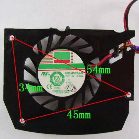MBA4412HF-A09 استبدال مروحة تبريد بطاقة الرسومات لمراوح تبريد بطاقة الفيديو Nvidia GT630 Blade 12V 0.24A 2 Pin P/N: 367-0023-000، FS-0462 in Kuwait