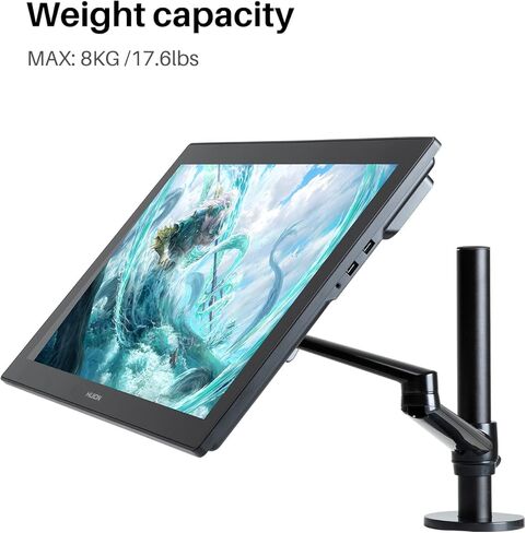 HUION KAMVAS Pro 24 (Gen 3) Touch Drawing Tablet with Screen Bundle HUION Single Monitor Arm in Saudi Arabia