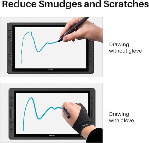 HUION KAMVAS Pro 24 (Gen 3) تابلت رسم يعمل باللمس مع حزمة شاشة قفاز الفنان لرفض راحة اليد من HUION in Saudi Arabia