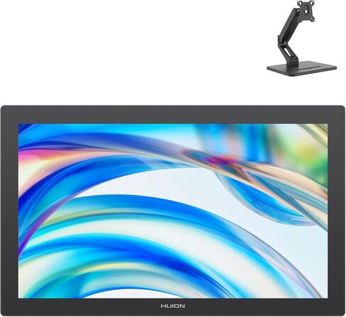 HUION KAMVAS Pro 24 (Gen 3) Touch Drawing Tablet with Screen Bundle Single Monitor Arm in Saudi Arabia