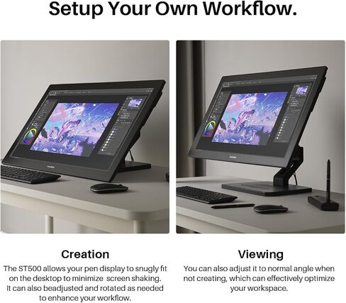 HUION KAMVAS Pro 24 (Gen 3) Touch Drawing Tablet with Screen Bundle Single Monitor Arm in Saudi Arabia