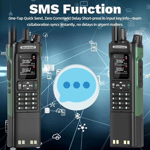 راديو BAOFENG DM-32 DMR راديو طويل المدى هام راديو محمول قابل لإعادة الشحن DM32UV جهاز اتصال لاسلكي اتجاهين راديو NOAA راديو الطقس مع بطارية 3800 مللي أمبير في الساعة USB-C شحن GPS، تردد النسخ لمعدات البقاء على قيد الحياة in Kuwait