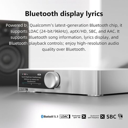 SMSL D200 Hi-res DAC ROHM BD34352EKV DAC Chip Bluetooth Lyrics Display يدعم إدخال الساعة 2X NJU72315 متوازن بالكامل True Preamp MQA MQA-CD كامل فك تشفير الصوت DAC USB/BT/مدخل بصري/محوري in Kuwait