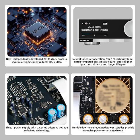 SMSL D200 Hi-res DAC ROHM BD34352EKV DAC Chip Bluetooth Lyrics Display يدعم إدخال الساعة 2X NJU72315 متوازن بالكامل True Preamp MQA MQA-CD كامل فك تشفير الصوت DAC USB/BT/مدخل بصري/محوري in Kuwait