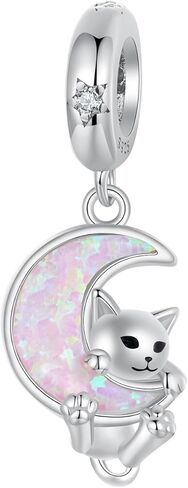 NINGAN Heart Series Beaded Love Pendant 925 Sterling Silver Wrapped Love Crown Castle Angel Charm Fit Women's Bracelet Necklace Valentine's Day Jewelry Gift for Couple Women Wife Girlfriend in Kuwait