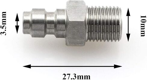 heyous Stainless Steel Paintball Air Gun Airsoft PCP Air Rifle 8MM Quick Plug Connector Check Valve One Way Foster Fill Nipple Adapter 1/8NPT in Saudi Arabia