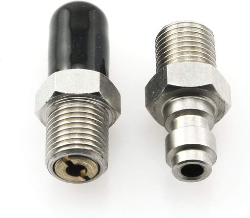 heyous Stainless Steel Paintball Air Gun Airsoft PCP Air Rifle 8MM Quick Plug Connector Check Valve One Way Foster Fill Nipple Adapter 1/8NPT in Saudi Arabia