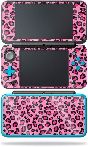غلاف MightySkins اللامع لجهاز Nintendo New 2DS XL - Pink Leopard | لمسة نهائية لامعة واقية ومتينة شديدة اللمعان | سهل التطبيق والإزالة وتغيير الأنماط | صنع في الولايات المتحدة الأمريكية in Kuwait