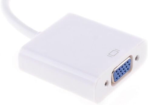 HDMI إلى VGA، محول HDMI إلى VGA مطلي بالذهب (ذكر إلى أنثى) متوافق مع الكمبيوتر، سطح المكتب، الكمبيوتر المحمول، الكمبيوتر الشخصي، HDTV (أبيض) in Saudi Arabia