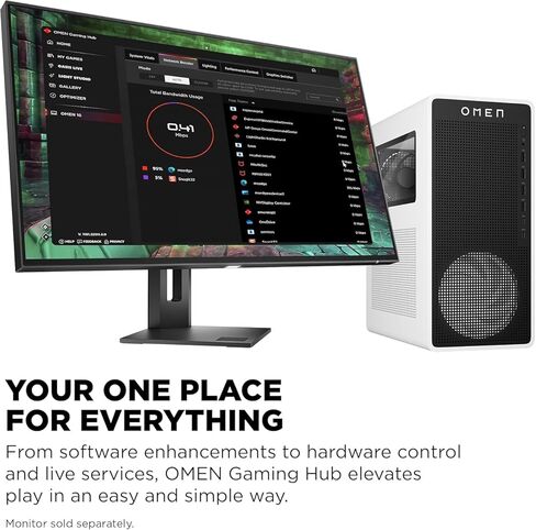 كمبيوتر مكتبي للألعاب HP OMEN 16L TG03 | معالج انتل الترا 7 265F | انفيديا جي فورس ار تي اكس 5060 تي آي | رام 16 جيجا بايت GDDR7 | 1 تيرابايت NVMe SSD | برج أداء جاهز للواقع الافتراضي | لمسة نهائية معدنية على شكل باندا in Kuwait