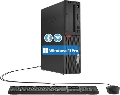 كمبيوتر مكتبي Lenovo ThinkCentre M720S SFF، معالج Intel Core الجيل الثامن 3.1 جيجا هرتز، ذاكرة الوصول العشوائي 8 جيجا، 256 جيجا SSD، لوحة مفاتيح وماوس سلكية، VGA، DisplayPort، Windows 11 Pro (متجدد) in Kuwait
