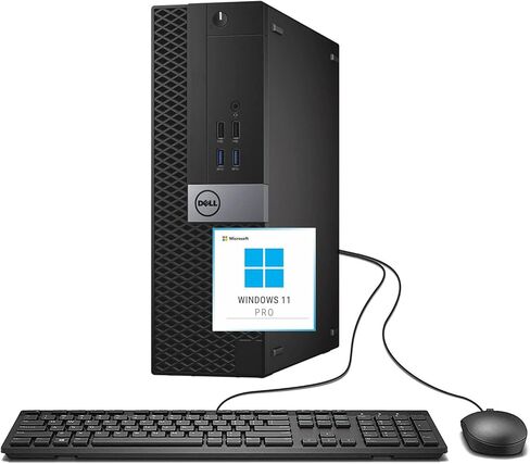 كمبيوتر مكتبي Dell OptiPlex 3050 SFF يعمل بنظام Windows 11، وIntel Core i5-7500 @3.4 جيجا هرتز، وذاكرة الوصول العشوائي (RAM) سعة 8 جيجابايت، ومحرك أقراص SSD سعة 256 جيجابايت، ومنفذ DisplayPort، ولوحة مفاتيح RGB (متجددة) in Kuwait