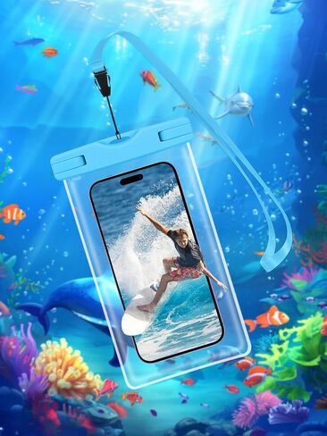 Waterproof Phone Pouch 6.8 Inch Clear Dry Bag Universal Phone Case for Swimming Beach Kayaking Touchscreen Window (Mint Green) in Saudi Arabia