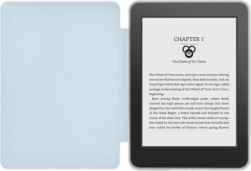 حافظة لجهاز Kindle مقاس 6 بوصات (إصدار الجيل العاشر - 2019)، غطاء خلفي شفاف وناعم للغاية من مادة TPU مع خاصية النوم/الاستيقاظ التلقائي لجهاز Kindle (رقم الموديل J9G29R)، أزرق فاتح in Kuwait