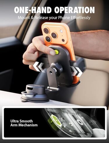 Bracketron TripGripPro Suction Cup Phone Mount for Car - 3-in-1 Tesla Phone Mount with 360° Rotation, Temperbond Suction Technology for Windshield Dashboard Display in Saudi Arabia