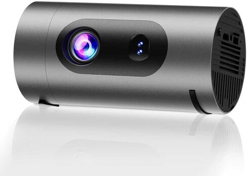 جهاز عرض ذكي مع واي فاي وبلوتوث، جهاز عرض صغير يدعم 4K 1080P، أجهزة عرض أفلام محمولة مدمجة، متوافق مع HDMI/USB/الهاتف الذكي/صندوق التلفزيون/الكمبيوتر المحمول لغرفة النوم والمكتب والاستخدام الخارجي in Kuwait