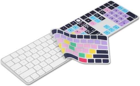 غطاء لوحة المفاتيح XSKN Final Cut Pro Shortcuts يناسب لوحة المفاتيح السحرية Apple 2024 iMac M4 Chip مع معرف اللمس ولوحة المفاتيح الرقمية A3119 in Kuwait