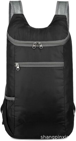 Lightweight Foldable Travel Packable Backpack,Casual Large-Capacity Daypack for Travel, Hiking, Outdoor Adventures, and Daily Use(Black-2) in Saudi Arabia