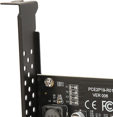 بطاقة توسيع Heayzoki PCI E 1X إلى USB 3.2 GEN1 بسرعة 5 جيجابت في الثانية، موصل ثنائي المنفذ 19PIN، بطاقة رفع موصل اللوحة الأمامية، لنظام WinXP، لـ 8 10 11، لنظام Linux (لوحة سوداء 19PIN) in Saudi Arabia