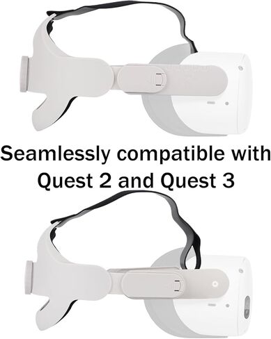VR Head Strap Compatible with Quest 2 and Quest 3, 20.5cm/8.07in Diameter Virtual Reality Head Strap Flat Back Design for Enhanced Comfort Support & Improved Immersion in VR Games in Saudi Arabia