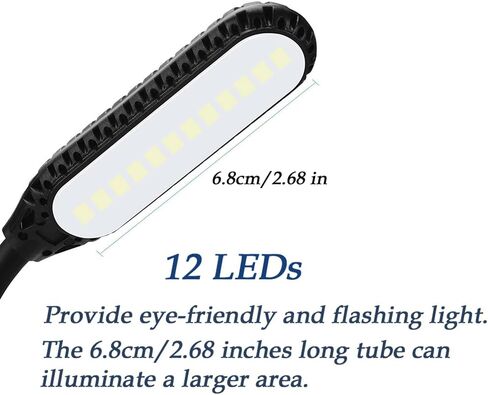 Portable Rechargeable Reading Light USB Clip LED Lamp Touch Control Three Level Dimming 5500K 6500K Eye Care Lighting Adjustable Angle Compact Design for Home Office Study Camping Desk in Saudi Arabia