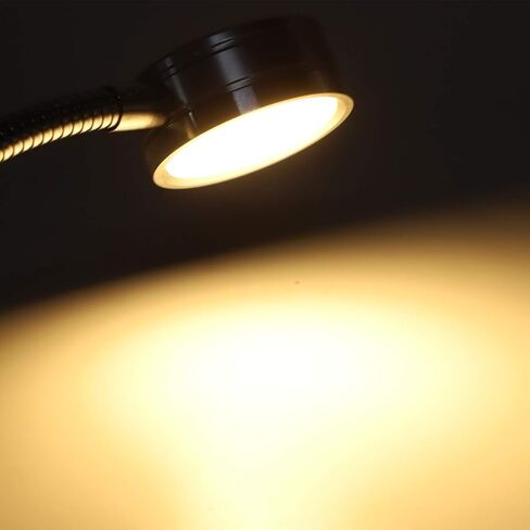 مشبك على مشبك القراءة، أضواء القراءة LED، درجة حرارة اللون البارد الدافئ USB 360 درجة معقوفة قابلة للتعديل (فضي) in Saudi Arabia