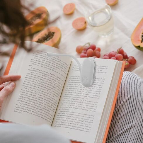 Rechargeable Clip-on Book Reading Light, Portable White Mini Clamp Lamp for Eye Protection, Bedside and Dormitory Reading, USB Charging, for Students and Nighttime Use in Saudi Arabia